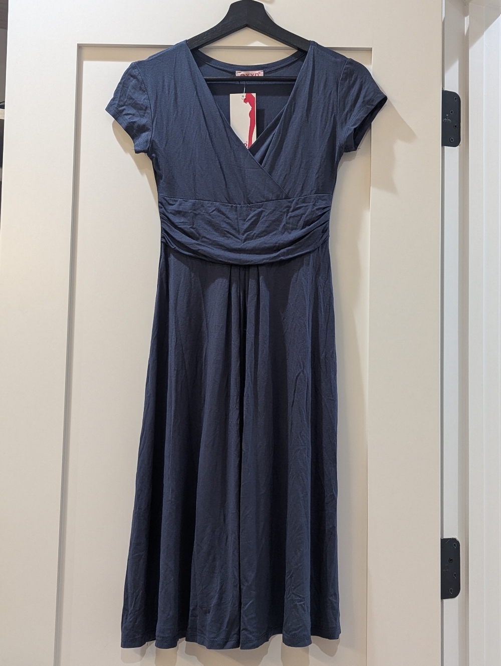 Women's Navy Midi Wrap Dress